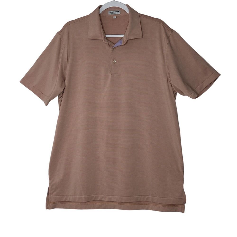 Peter Millar Summer Comfort Polo Shirt Mens Large Striped Golf Atheisure Outdoor